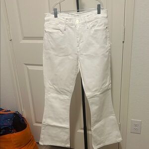Frame Denim White Flare & Wide Leg Jeans